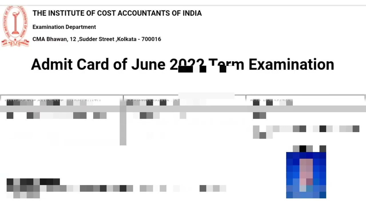 CMA Exam june 2022 Admit Card out now😊