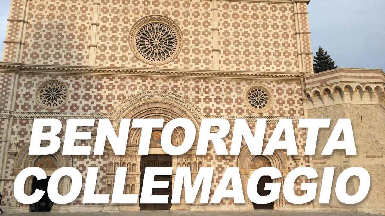 I primi passi dentro la nuova Basilica di Collemaggio accompagnati da Maria Grazia Lopardi.