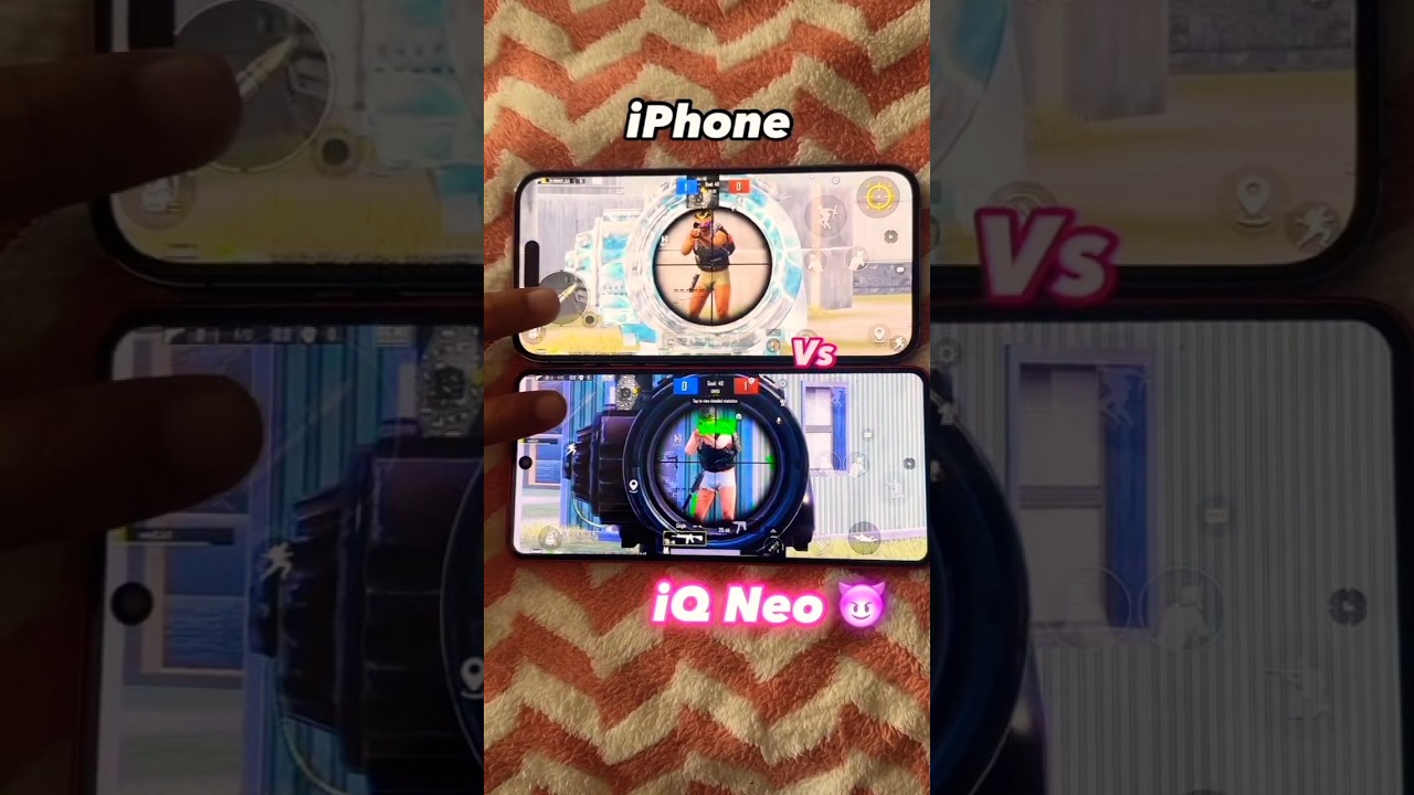 iphone 17 pro max test vs IQ Neo 9 pro 256gb test,#pubgmobile #bgmi #pubgtest #pubg #shorts #viral
