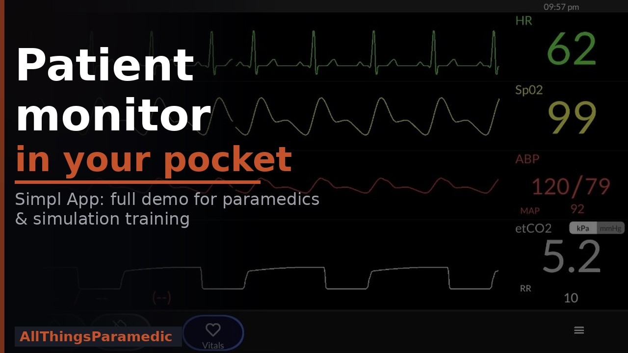 Приложение Simpl Patient Monitor: полная демоверсия для фельдшеров.