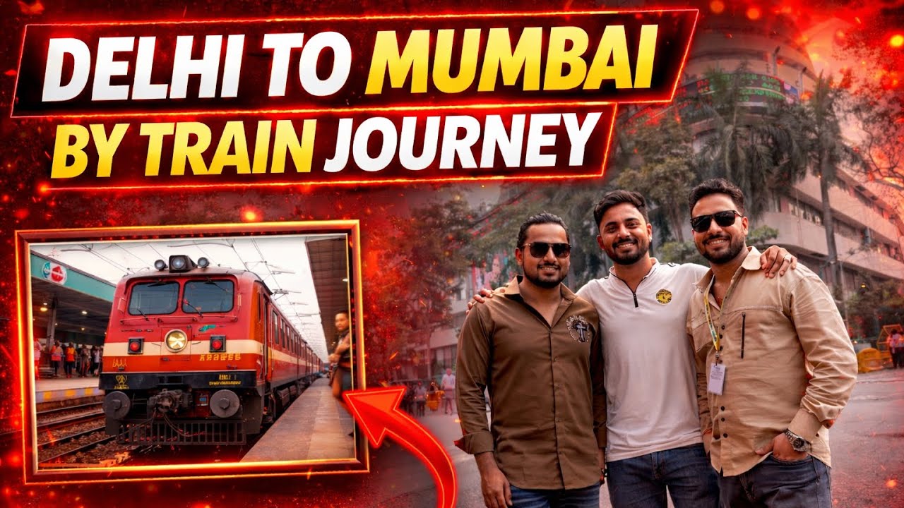 First vlog Exploring Mumbai After 24 Hr Train Ride 🚆 | Delhi to Mumbai | with friends full of masti.
