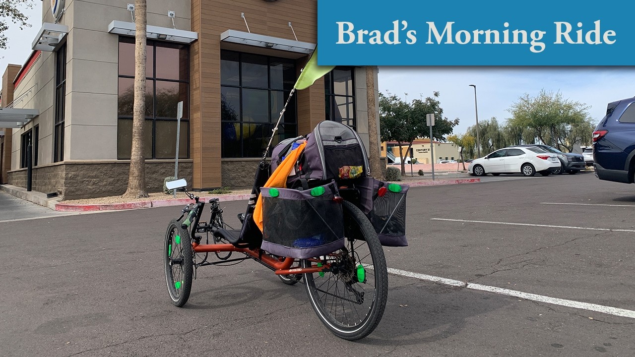 Noodling through suburban Phoenix on a recumbent trike - POV