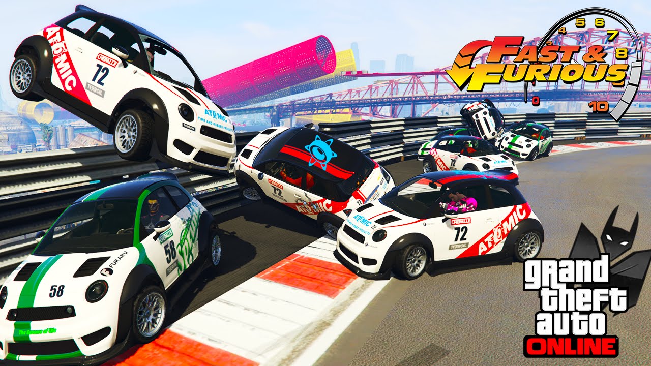 GTA V Online: Velozes e Furiosos #116: ACROBÁTICA SPLITS! TRETA MALIGNA COM COMPACTOS