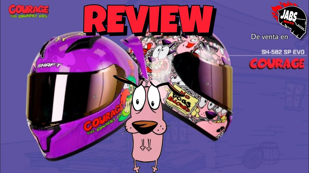 REVIEW CASCO SHAFT 582SP PERRO CORAJE courage the cowardly dog.- JABS MOTO