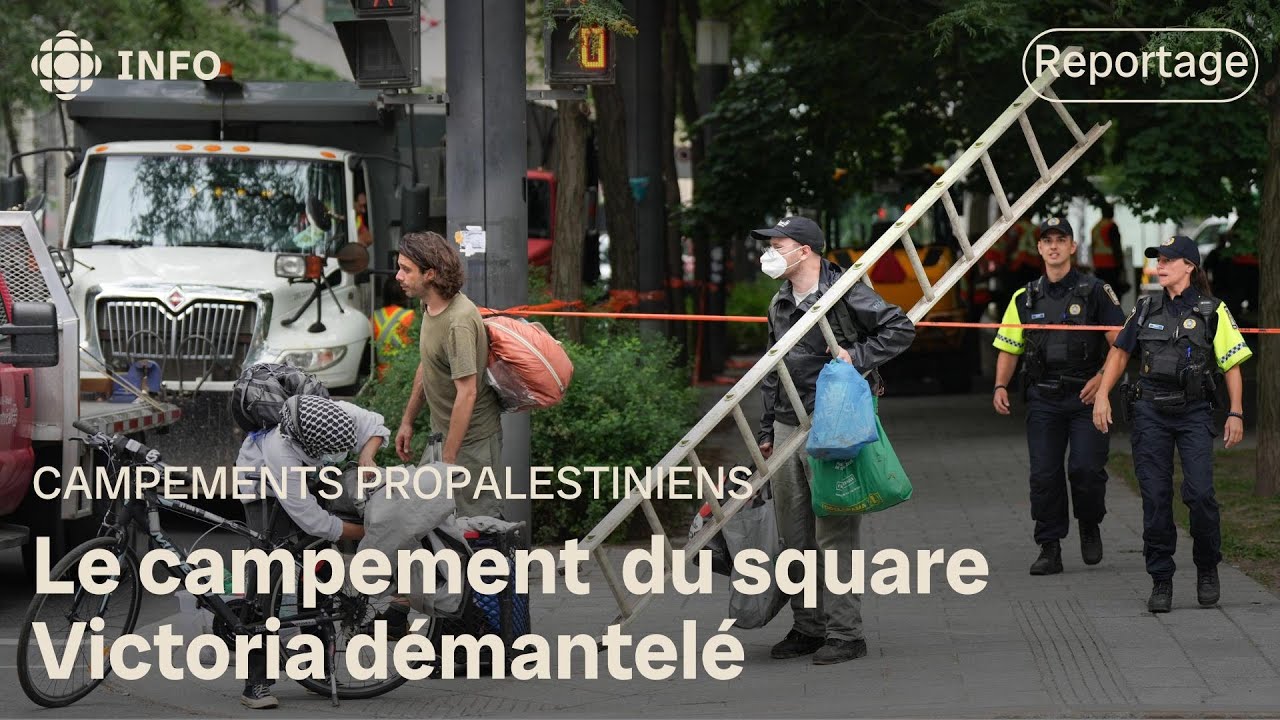 Le campement propalestinien du square Victoria démantelé