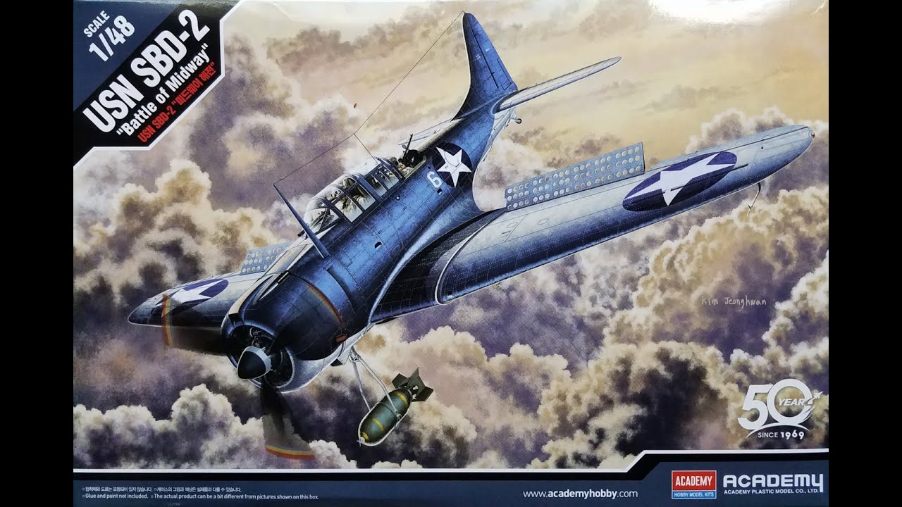 USN SBD-2 Dauntless: обзор из коробки: Academy: масштаб 1/48