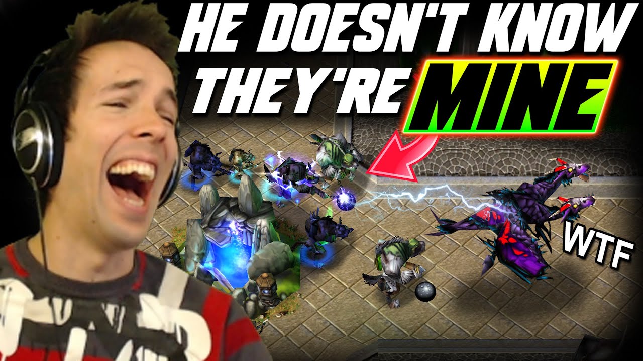 TAKING OVER the neutral creeps but acting normal! - WC3 - Grubby