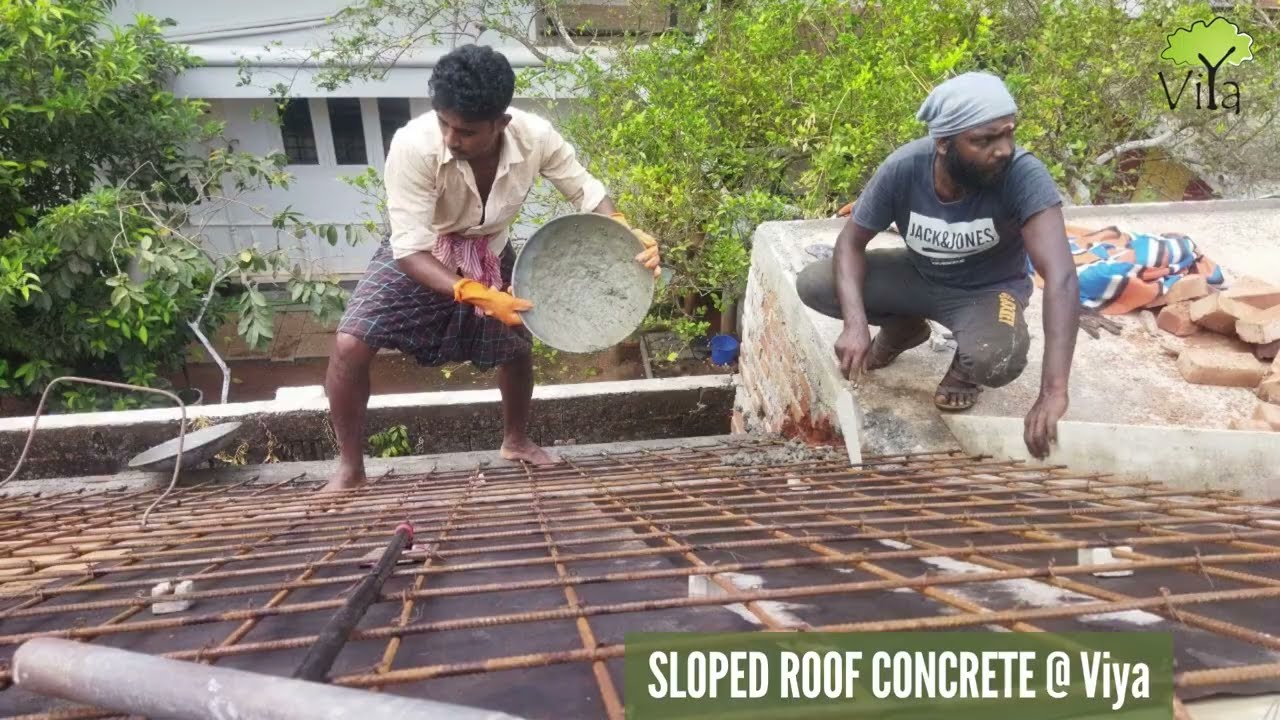 SLOPED ROOF CONCRETE @ Viya #shorts