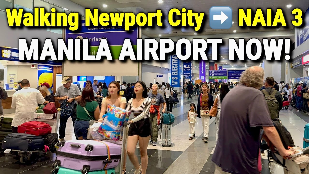 Philippines MANILA AIRPORT UPDATE 2025! 🇵🇭 Walking Newport World Resorts to NAIA Terminal 3