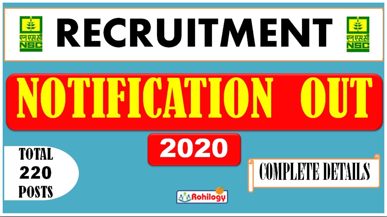 NATIONAL SEEDS CORPORATION LTD RECRUITMENT 2020|NSCL RECRUITMENT NOTIFICATION|MANAGEMENT TRAINEE|