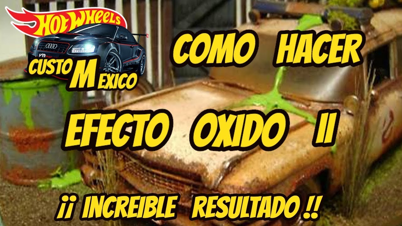 Como hacer efecto oxido / Oxidando una ecto 1 / Como hacer efecto oxido en tus hot wheels