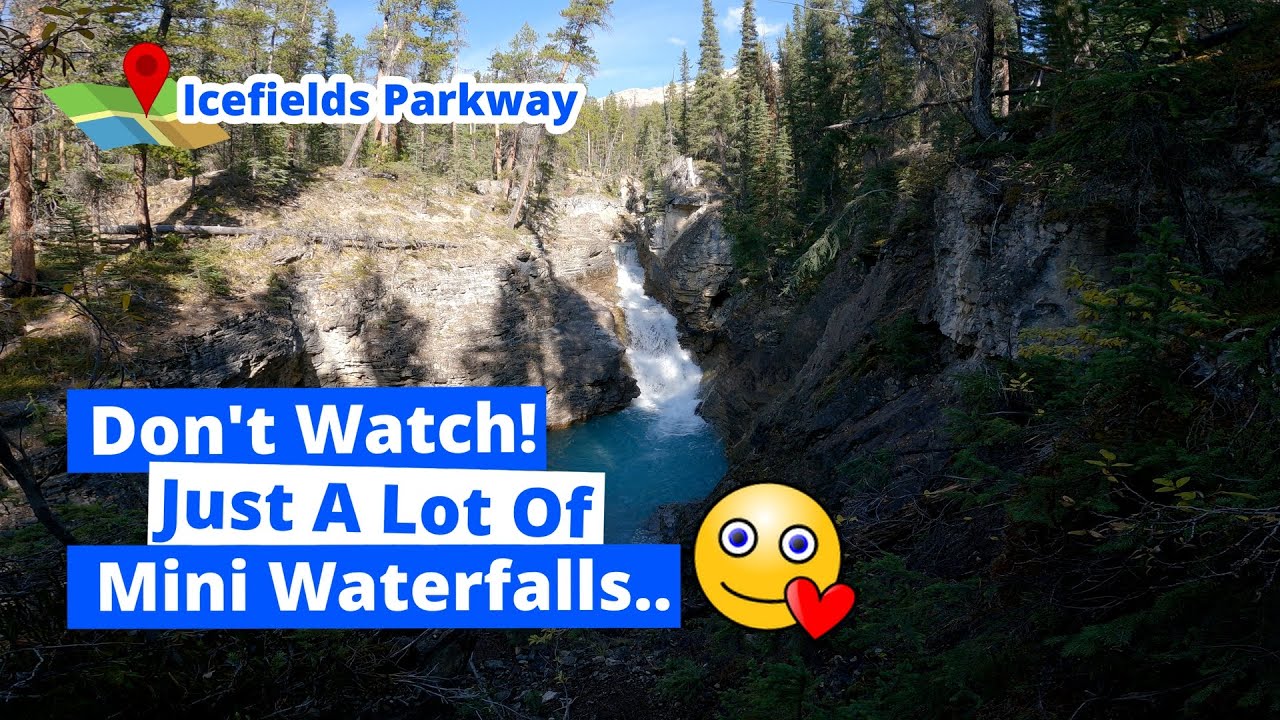 Mini Waterfalls! Road Trip to Beauty Creek & Stanley Falls. Icefields PKWY Jasper National Park