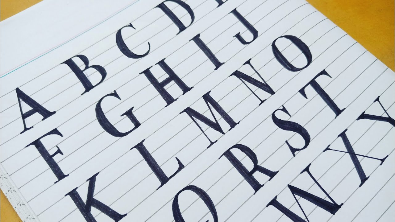 How to do Calligraphy ROMAN CALLIGRAPHY ALPHABETS FROM A  to Z