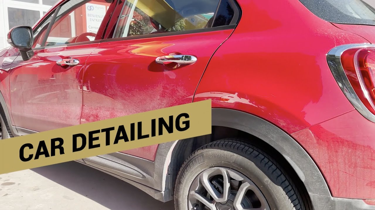Come fare Car Detailing 500X rossa, lavaggio, decontaminazione, igenizzazione, lucidatura.