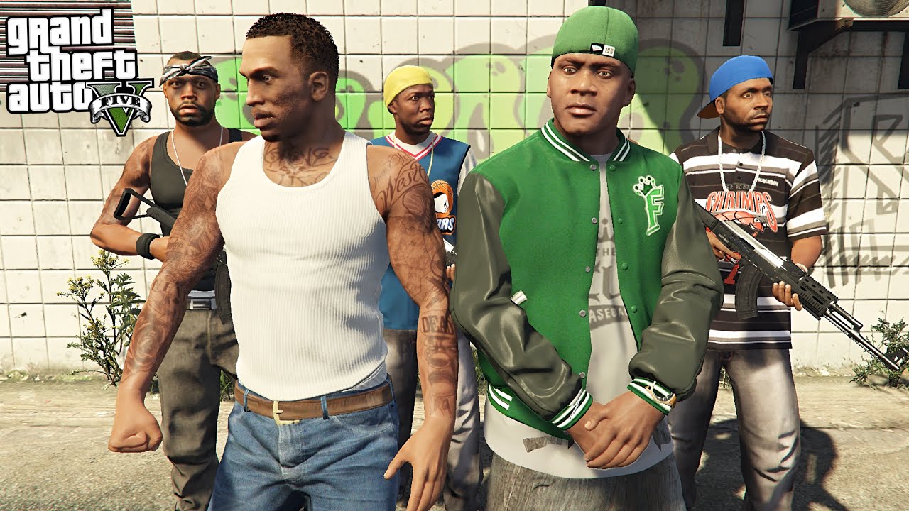FRANKLIN & CJ RECRUIT GANG MEMBERS IN GROVE STREET FAMILIES IN GTA 5!!!