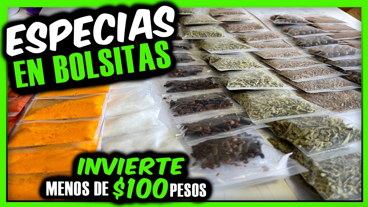 ESPECIAS en bolsitas NEGOCIO con INCREIBLES GANANCIAS 🌶