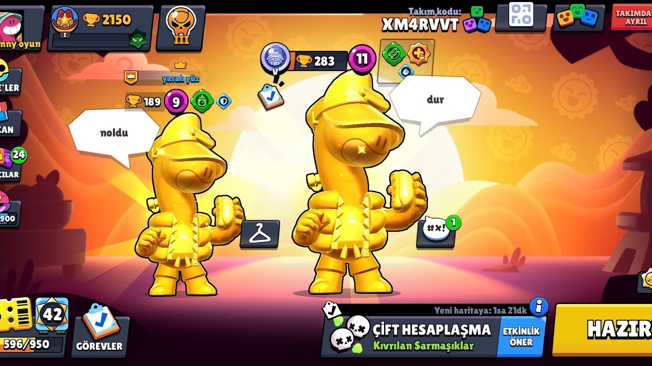 Takpçimle karışık oynadık 