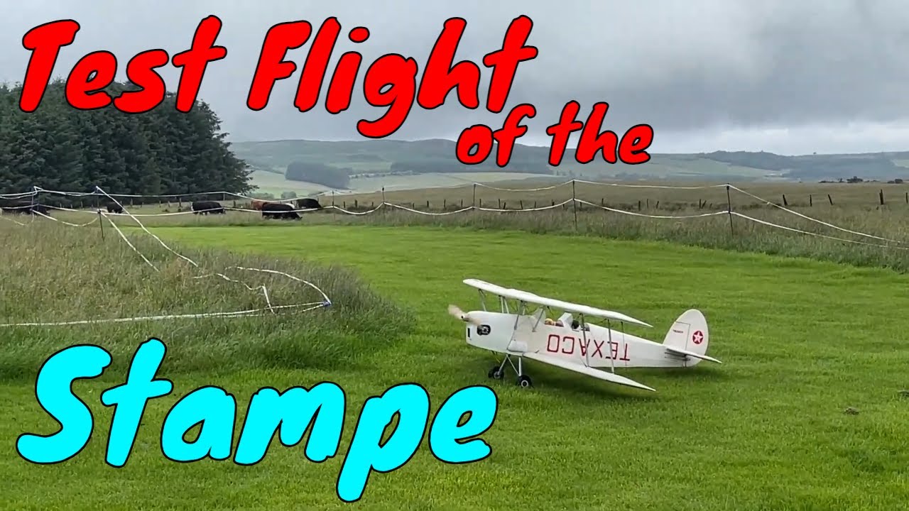 Precedent 1/4 Scale Stampe SV4 Zenoah 38 Powered Test Flight
