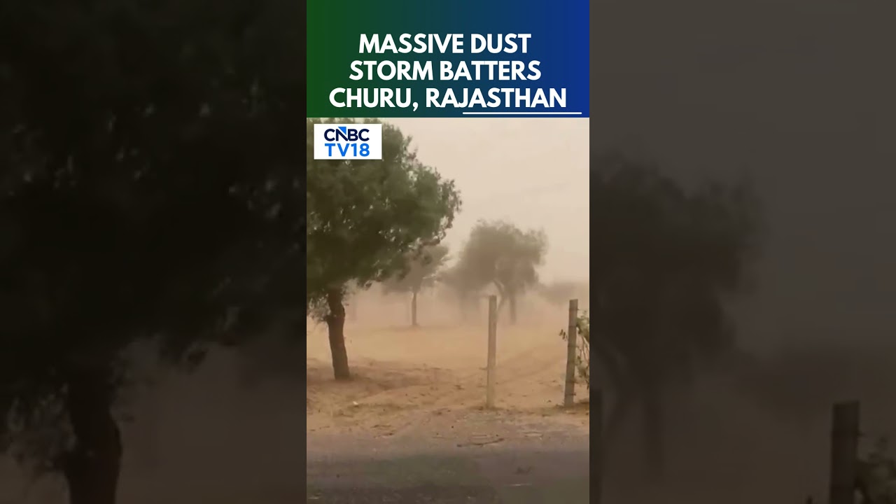 Massive Dust Storm Sweeps Across Rajasthan&rsquo;s Churu, Visibility Drops To Near Zero | N18S | CNBC TV18