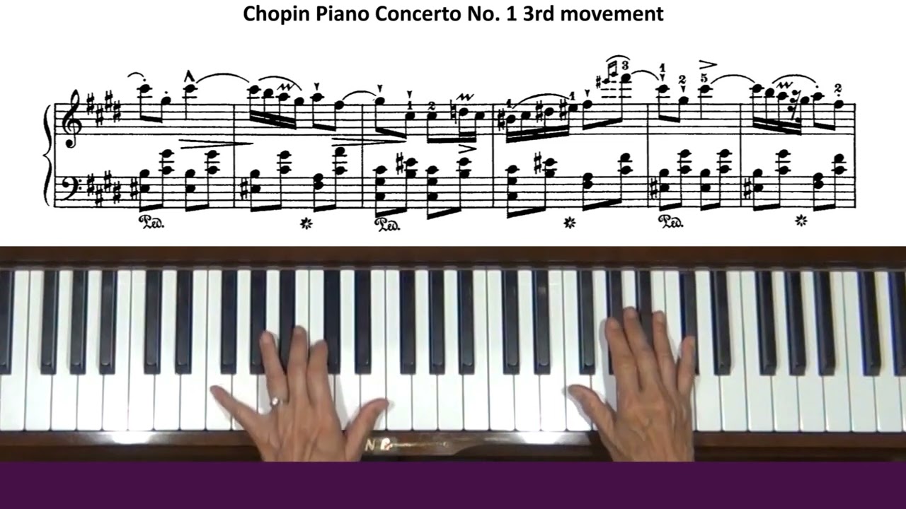 Chopin Piano Concerto No. 1, Op. 11, 3rd mvt Vivace Tutorial