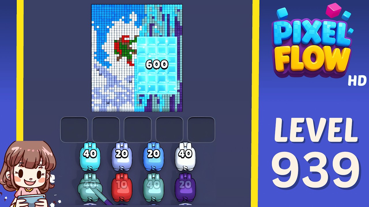 Pixel Flow Level 939 Solution Walkthrough