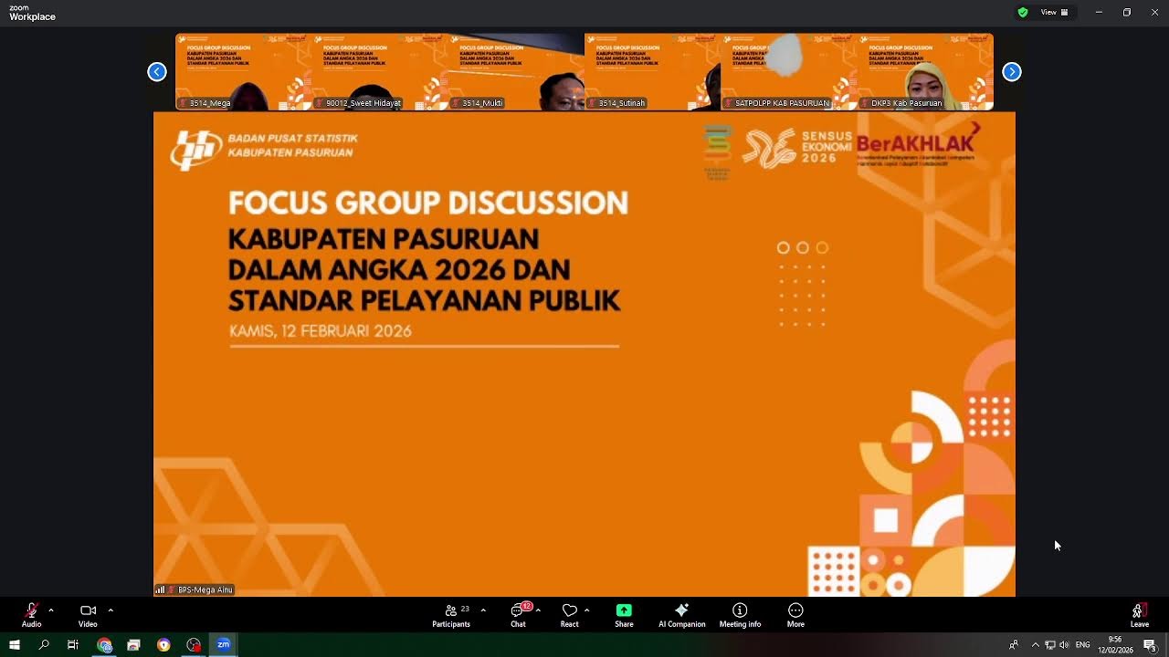 FGD  Standar Pelayanan Publik (SPP) dan Daerah dalam Angka