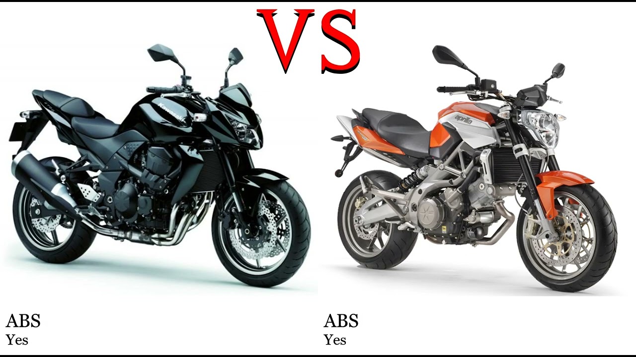 Kawasaki Z 750 vs Aprilia Shiver 750 Test specification comparison