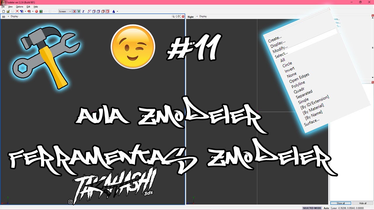 #11 AULA ZMODELER, FERRAMENTAS ZMODELER