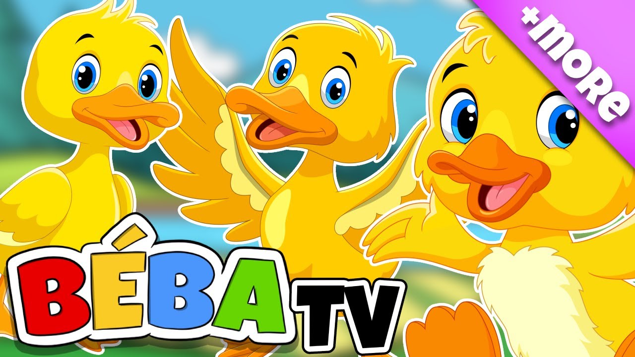 FIVE LITTLE DUCKS🦆| + 🎶More Nursery rhymes for kids | BÉBA