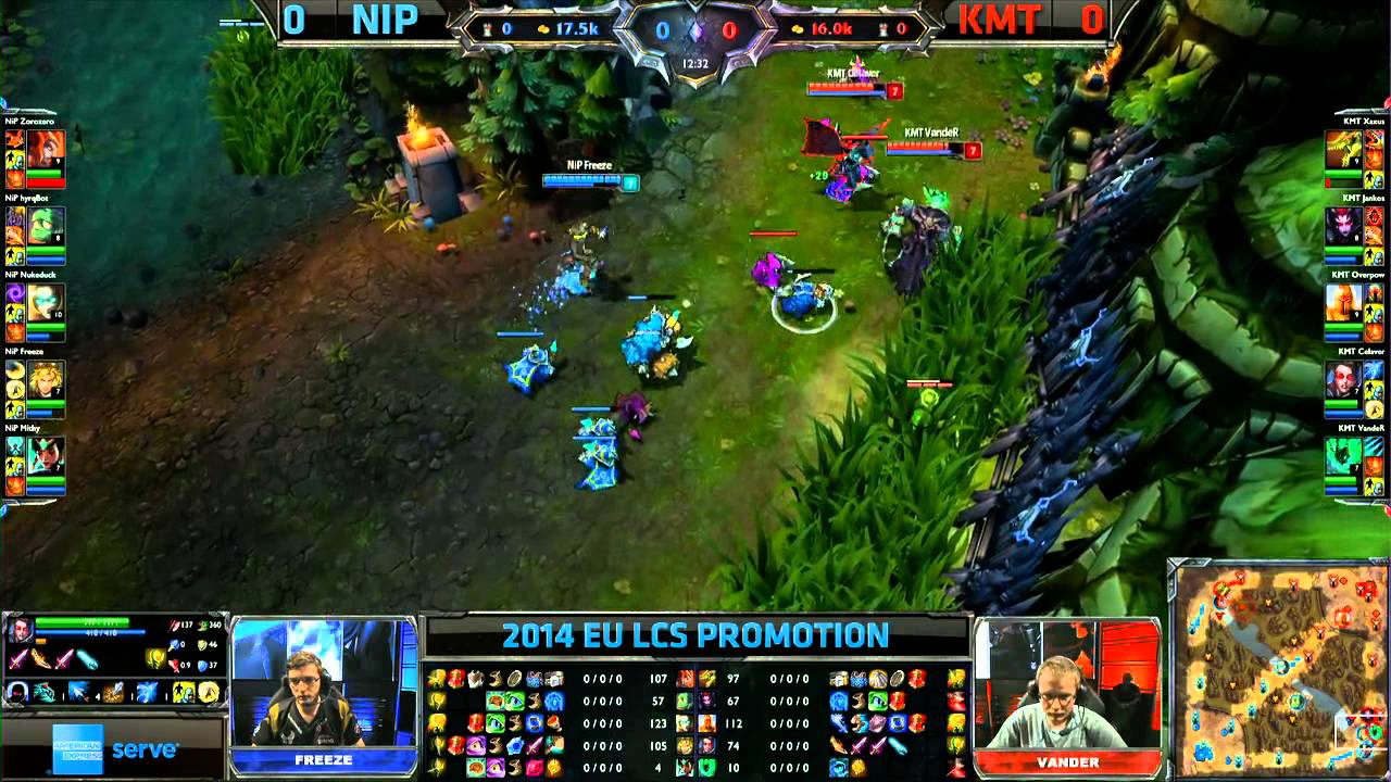 Ninjas in Pyjamas vs Kiedyś Miałem Team Game 1 | 2014 EU LCS Spring Promotion Season 4 | NIP vs KMT