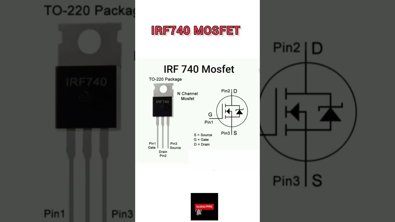 IRF740 MOSFET PINOUT #akexperiment #electronics #pinout #IRF740 #740 #IRF #shorts #nchannel