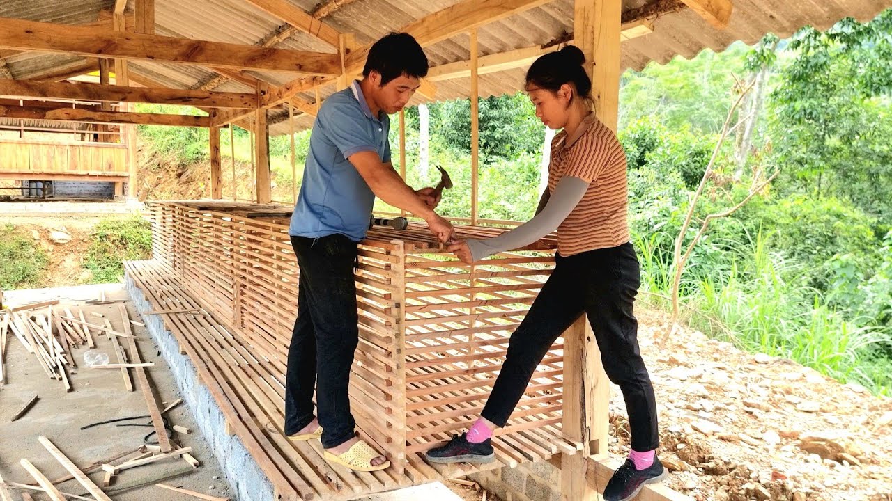 60 days of building a farm, building chicken coops, pig coops and building stairs | Dang Thi Mui