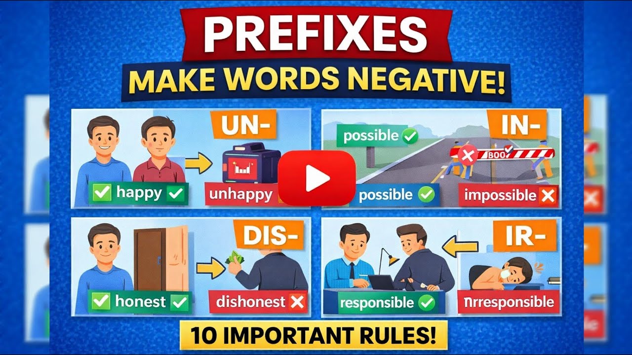 10 Prefix Rules That Change Meaning 😱 | Learn English with Animation