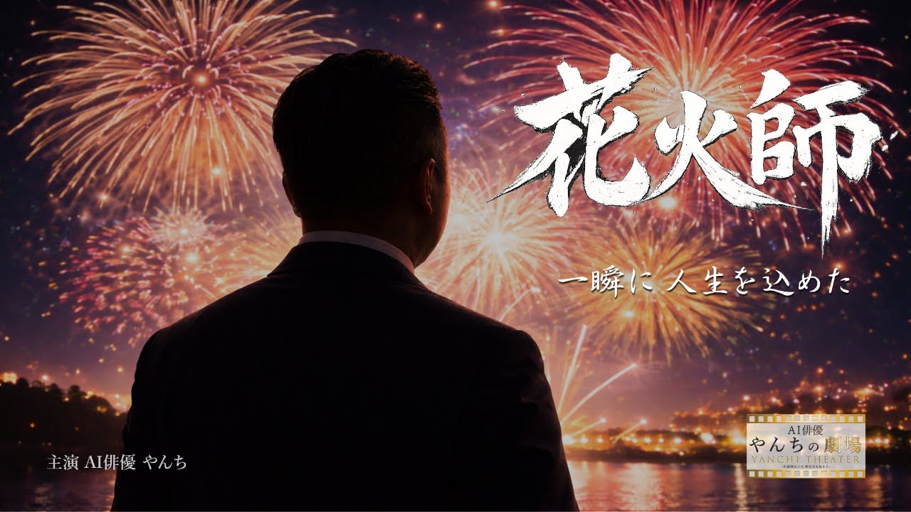 【本編】花火師｜一瞬に人生を込めた男の物語｜AI俳優やんち主演