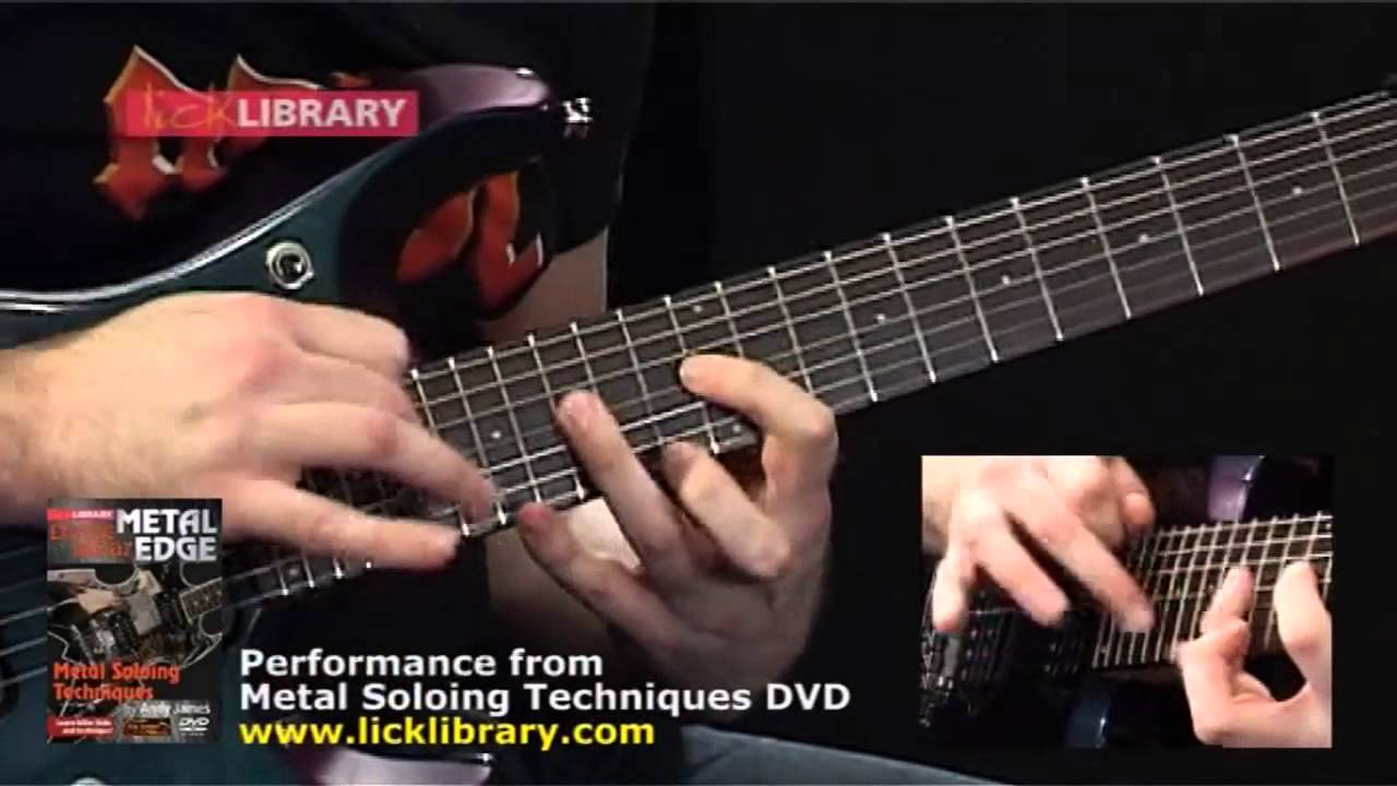 Andy James - Solo Performance - Metal Edge Soloing Techniques Guitar Lesson DVD Licklibrary