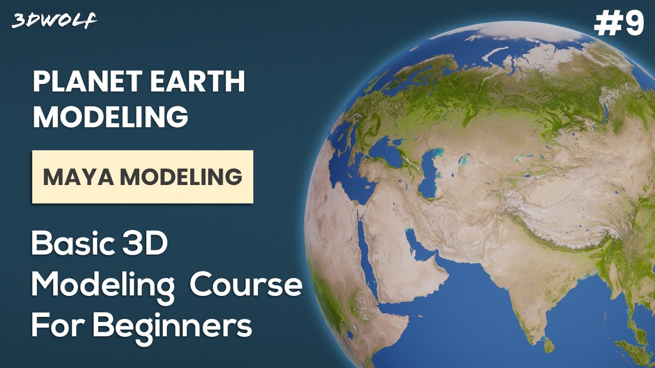Maya Modeling Tutorial for Beginners | #9 - 3D Earth Modeling Tutorial in Maya 2022