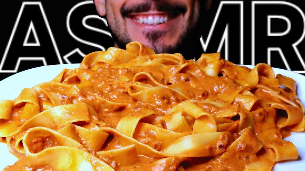 ASMR FETTUCCINE MASALA CURRY PASTA (EATING SOUNDS) NO TALKING MUKBANG