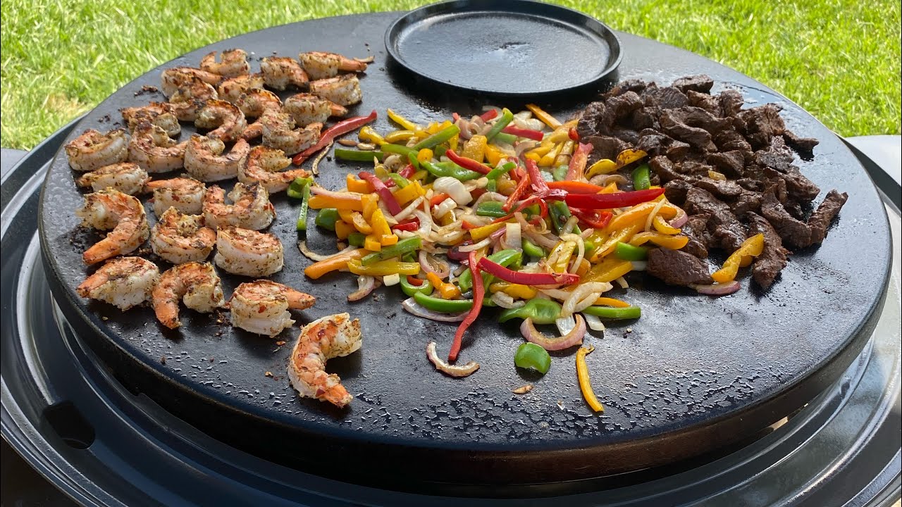 Surf n turf Fajitas on the @cuisinartbbq XL 360 griddle