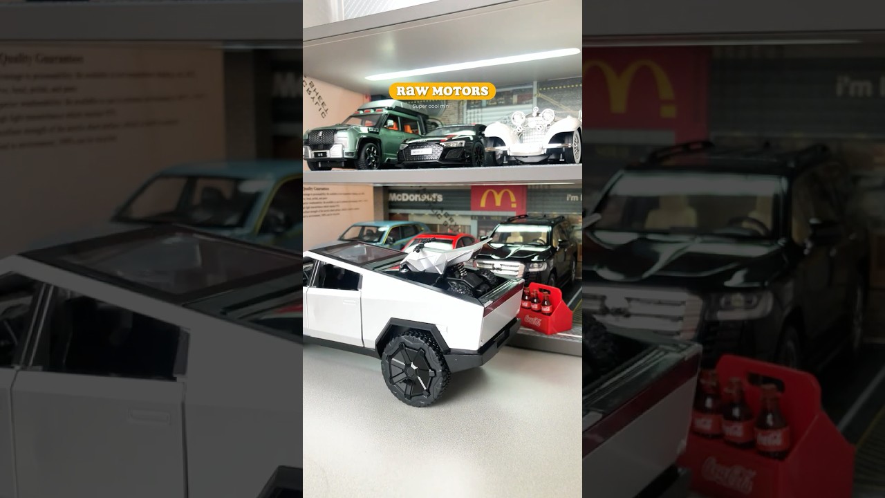 Tesla Cybertruck Model &ndash; Shopping Trip and Haul Home Adventure!  #car #teslacybertruck  #toys