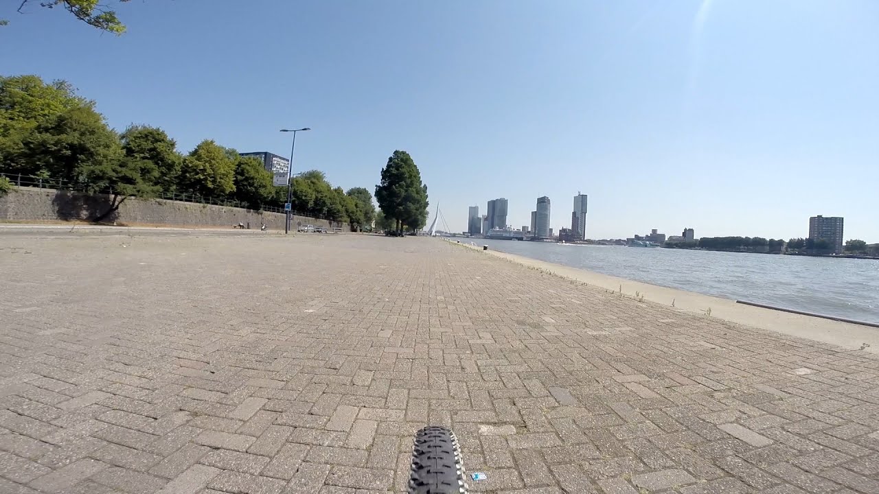 Cycling in Rotterdam , the Netherlands