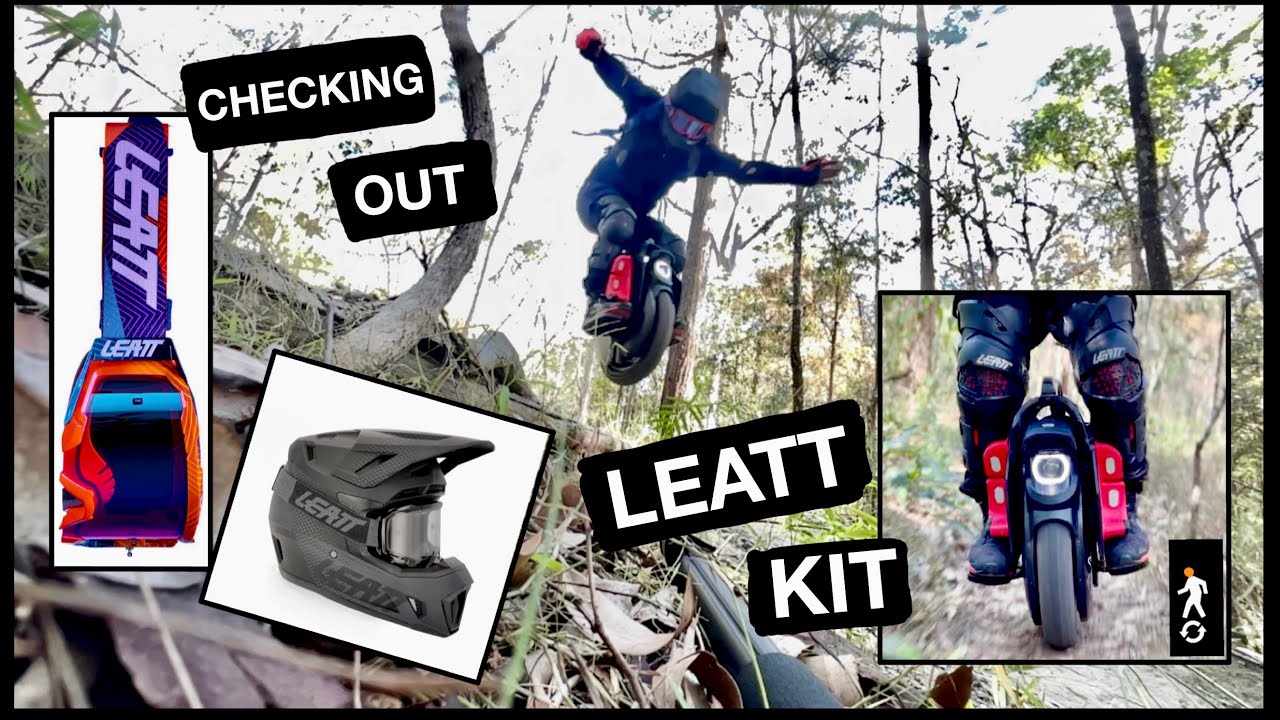 First look LEATT 5.5 Goggles with LEATT 7.5 helmet, A quick track run on INMOTION V11. EUC Australia