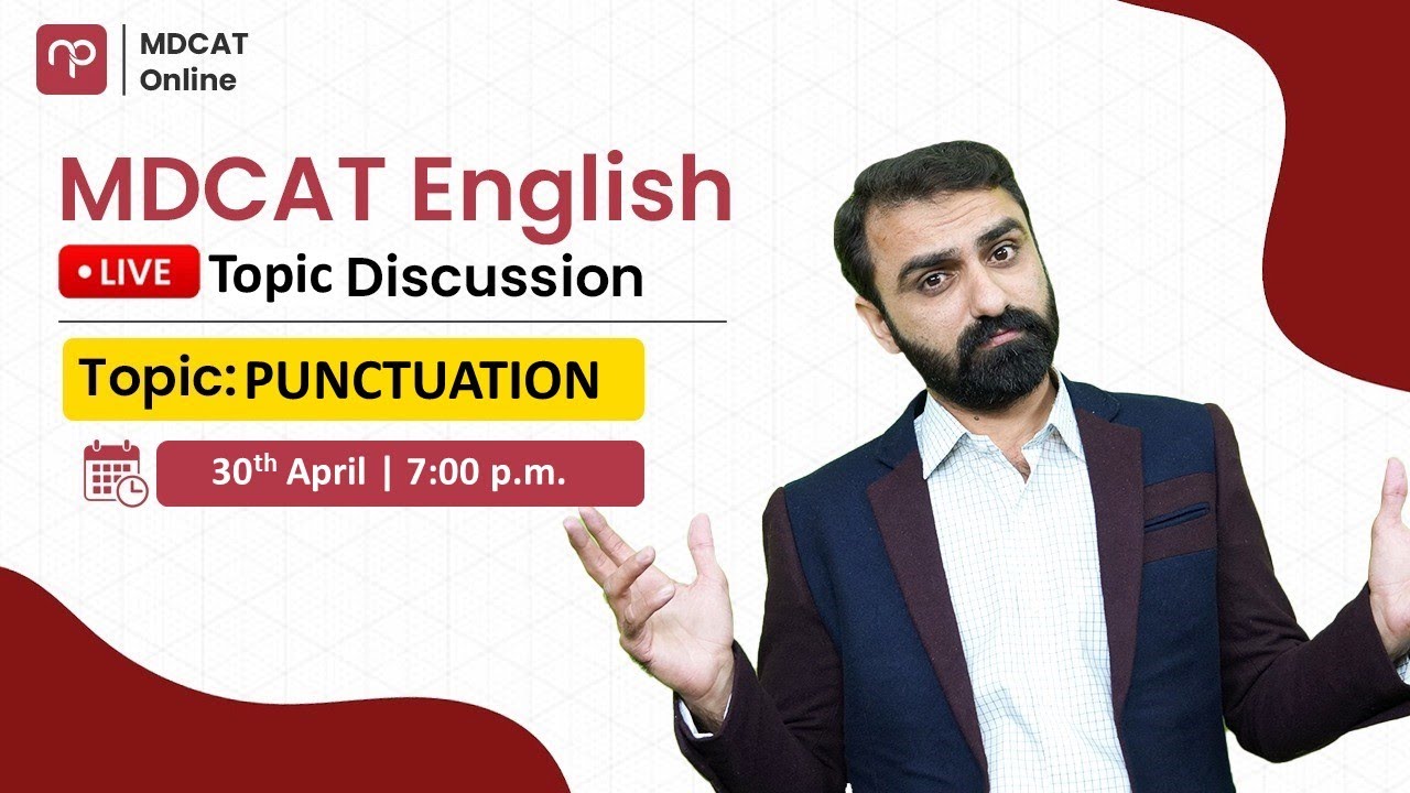 🔴English Live Discussion | Punctuation | MDCAT English | with Sir Tanveer Ahmed | MDCAT Bridge Batch