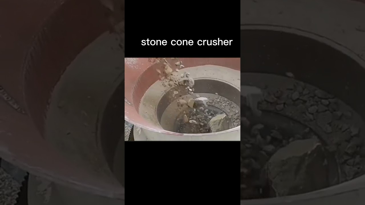 Animation of working principle of stone cone crusher