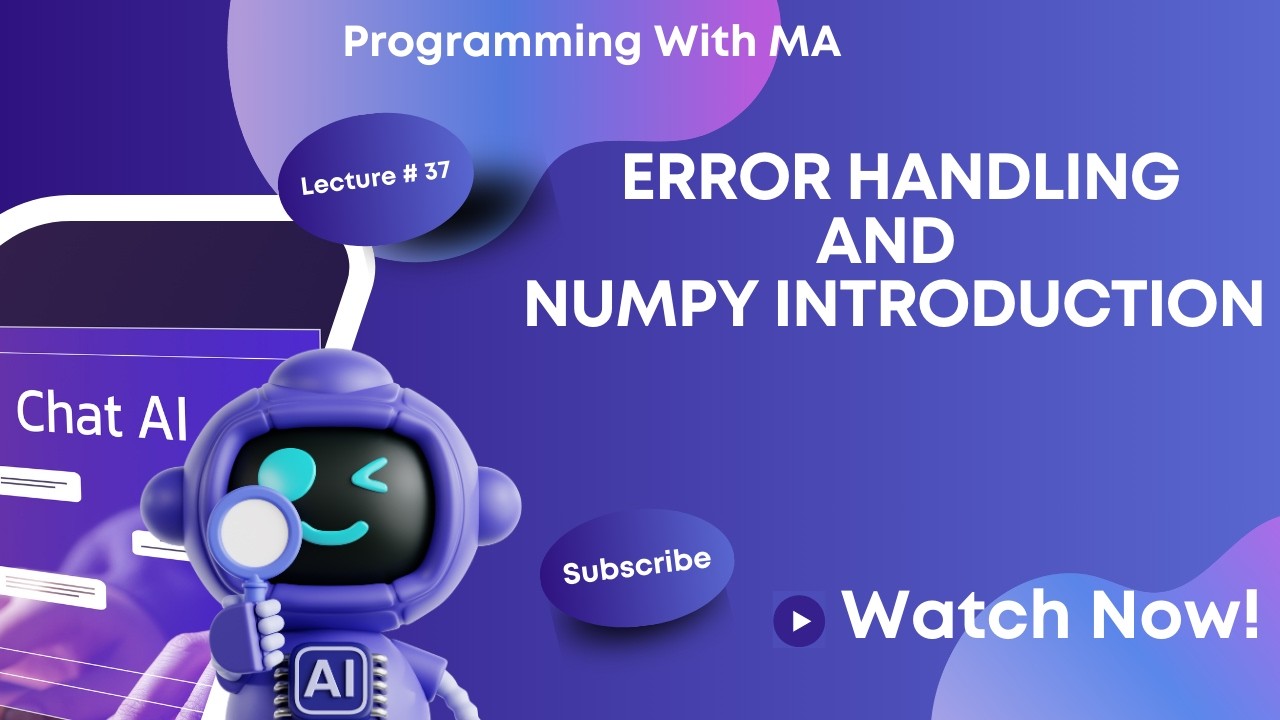Exception Handling in Python | try, except, else, finally | Introduction to NumPy | Urdu / Hindi