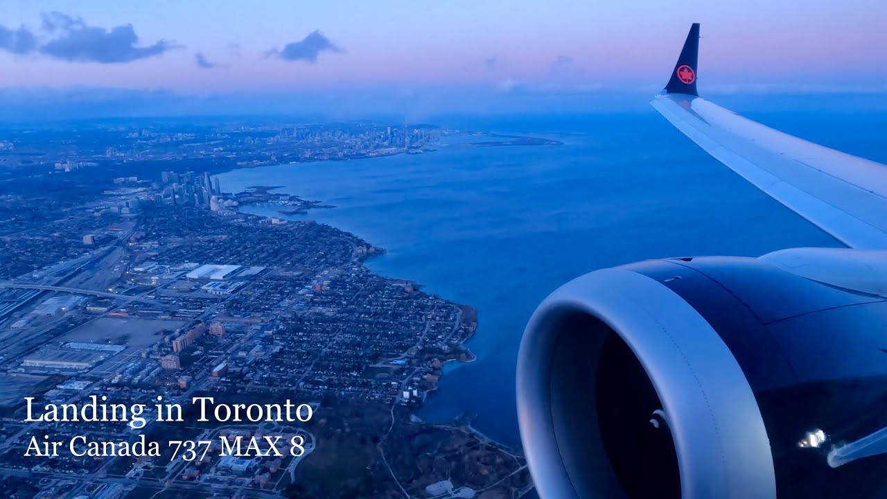 Air Canada 737 MAX 8 Landing in Toronto