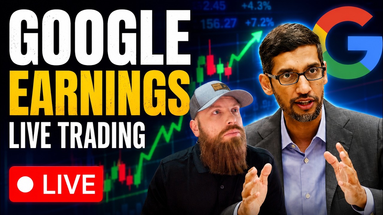 GOOGLE EARNINGS | LIVE DAY TRADING (Stock Market Analysis, Breaking News)