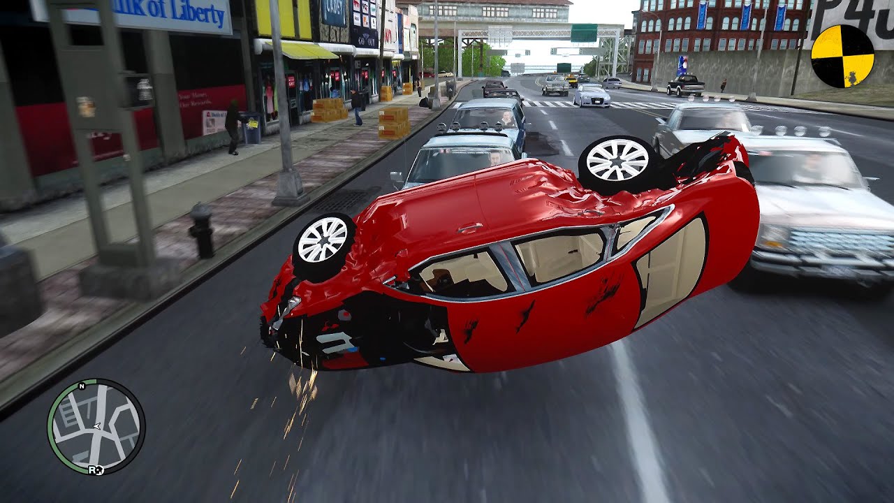 GTA 4 Crash Testing Real Car Mods Ep.302