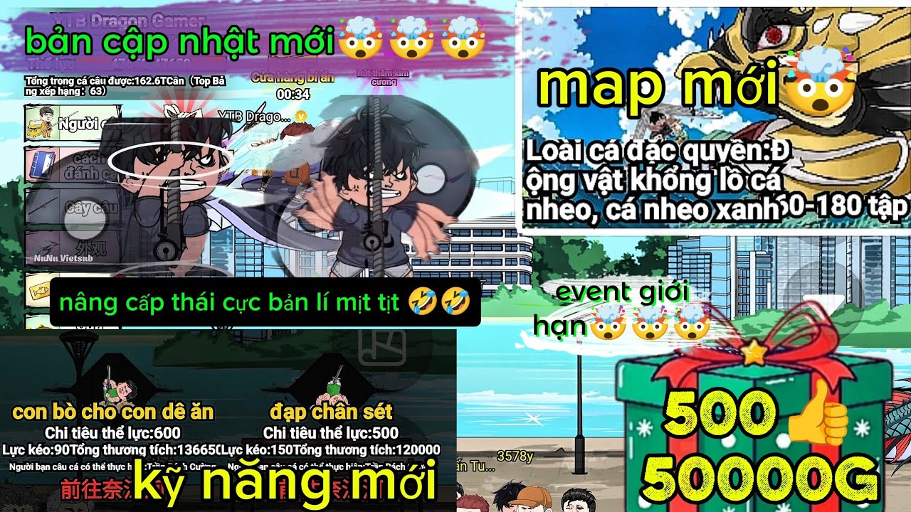 Bản cập nhật mới hướng dẫn lấy kỹ năng mới và nâng cấp chiêu câu cá thái cực Trong Câu cá vạn cân
