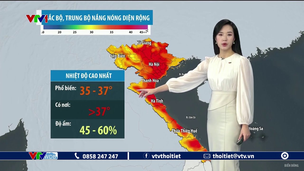 Dự báo thời tiết 19h45 - 10/06/2023 | Bắc Bộ, Trung Bộ vào đợt nóng mới | VTVWDB