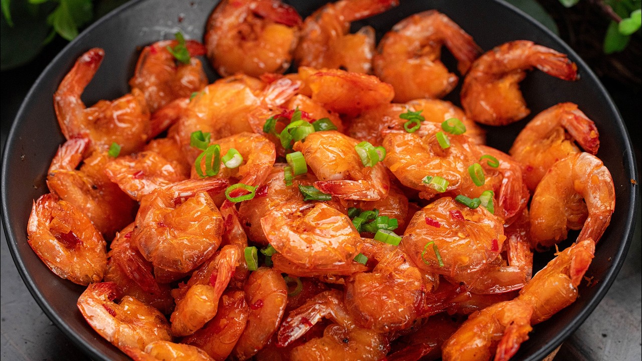 Tôm Rim Mặn Ngọt đậm đà, cách làm đơn giản mà cực hao cơm